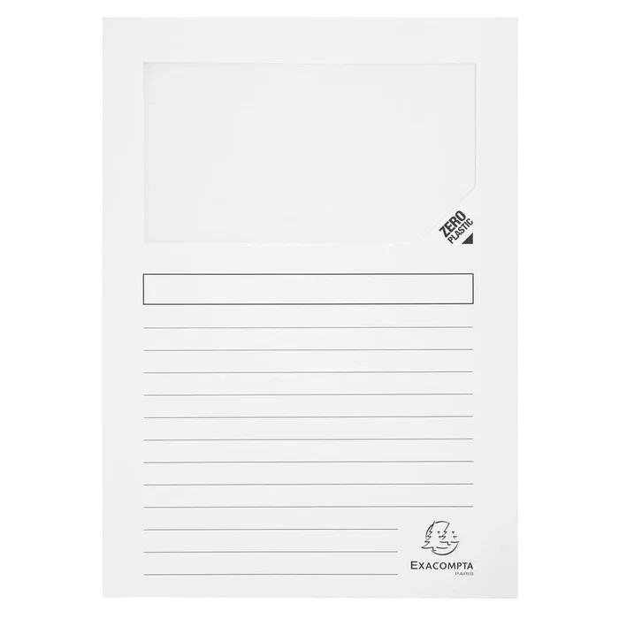 Exacompta Subcarpetas A4 Super Color Blanco 160 gr -100U-