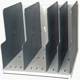 Exacompta MODULOTOP Clasificador Vertical con 5 Separadores A4+ Gris Claro/Gris Ratón