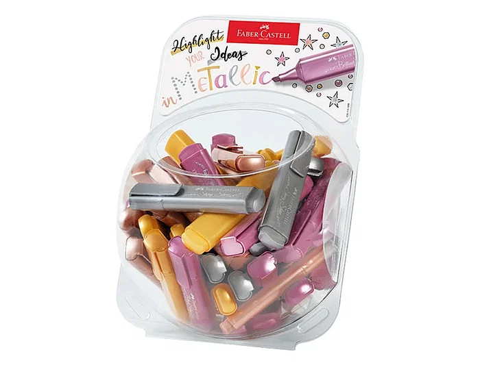 Faber castell Textliner 46 Rotulador Fluorescente Metálico, Bombonera 80 Unidades, Colores Surtidos Faber castell Textliner 46 Rotulador Fluorescente Metálico, Bombonera 80 Unidades, Colores Surtidos