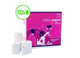 FABRISA Set de 10 rollos de papel térmico sin BPA 44x70x12 mm