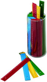 Faibo Regla Escolar 15 cm Bote 100 Unidades Colores Surtidos