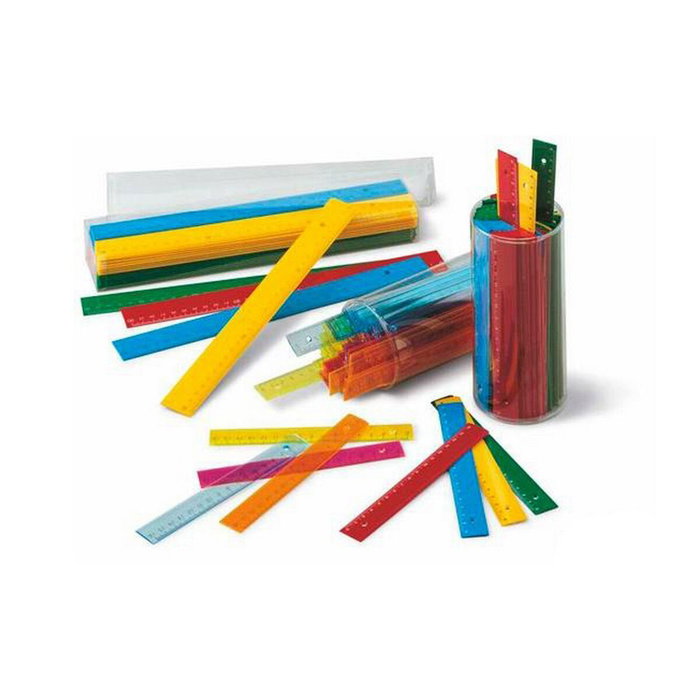 Faibo Reglas Escolares Colores Flúor Opacos Bote de 100 unidades Faibo Reglas Escolares Colores Flúor Opacos Bote de 100 unidades