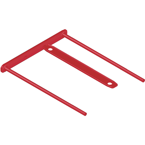 Bankers Box D-Clip Cierre Metálico Flexible Rojo Pack 100 Unidades