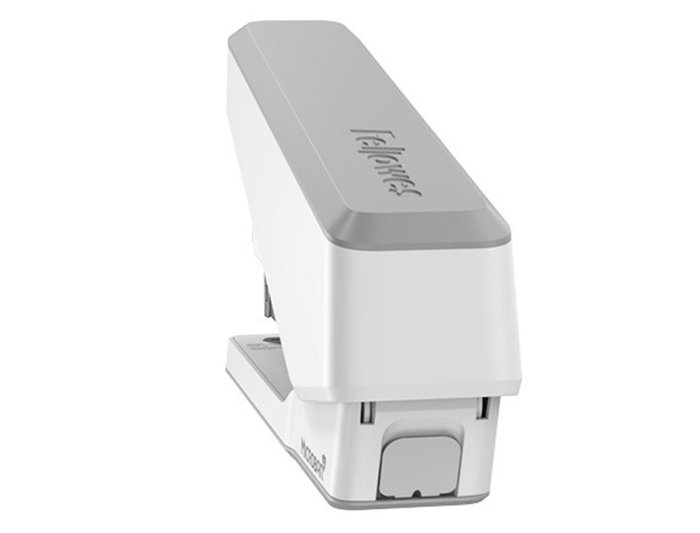 Fellowes Grapadora Lx850 para 25 hojas - Antibacteriana, Libre de Atascos, Incluye Quita Grapas y Grapas 24/6/26/6, Blanco