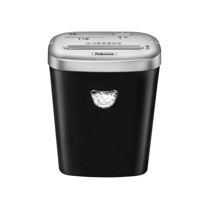 Fellowes 53C Destructora de documentos Negro y plata con corte en partículas de 4x35mm