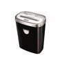Fellowes 4653101 Destructora de Papel 53C, Corte en Partículas 4x35mm, 10 Hojas, Papelera 23L, para Grapas, Clips, Tarjetas y CDs, Uso Hogar/Office, Negro/Plateado