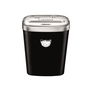 Fellowes 4653101 Destructora de Papel 53C, Corte en Partículas 4x35mm, 10 Hojas, Papelera 23L, para Grapas, Clips, Tarjetas y CDs, Uso Hogar/Office, Negro/Plateado