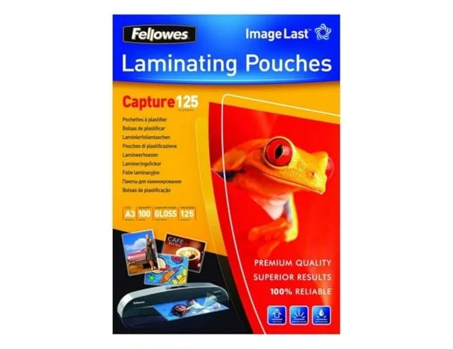 Fellowes Fundas de Plastificar A3 125 Micras Brillo Pack 100 unidades Fellowes Fundas de Plastificar A3 125 Micras Brillo Pack 100 unidades