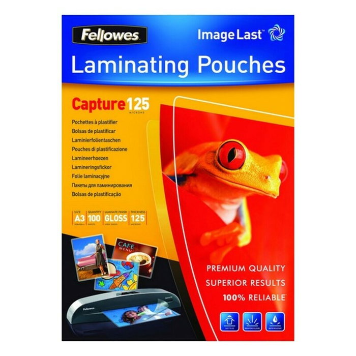 Fellowes Fundas de Plastificar A3 125 Micras Brillo Pack 100 unidades Fellowes Fundas de Plastificar A3 125 Micras Brillo Pack 100 unidades