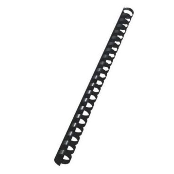 Fellowes Canutillo de Plástico Negro 12mm, 21 Anillas Fellowes Canutillo de Plástico Negro 12mm, 21 Anillas