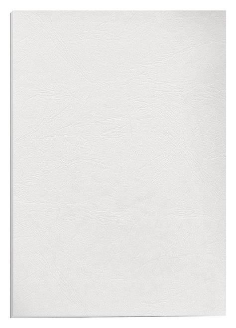 Fellowes Pack de 100 Portadas de Encuadernación Delta A4 Simil Piel Blanco 250g