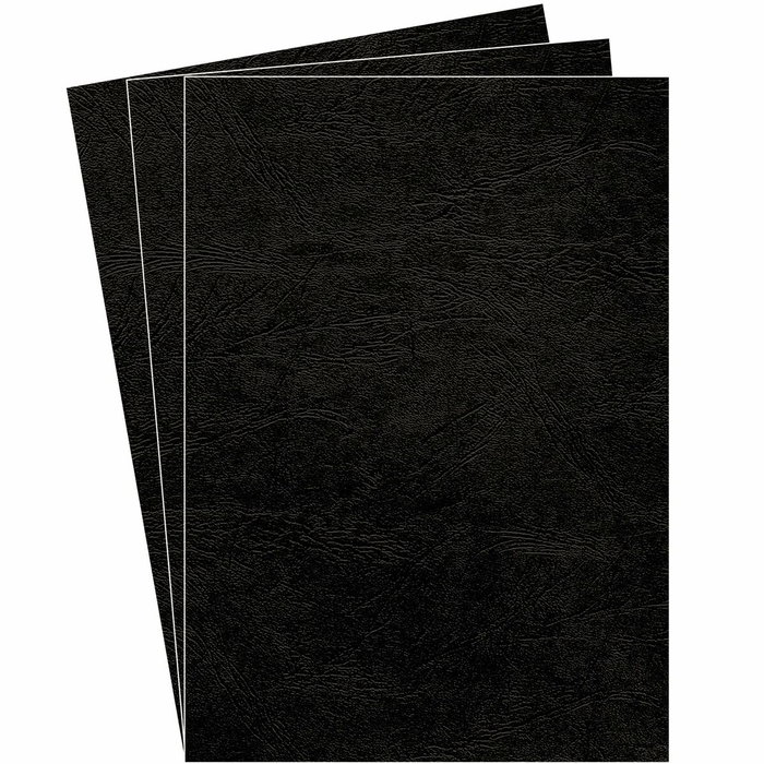 Fellowes Tapas de Encuadernación A4 Símil Piel Negro Pack 100 Uds.