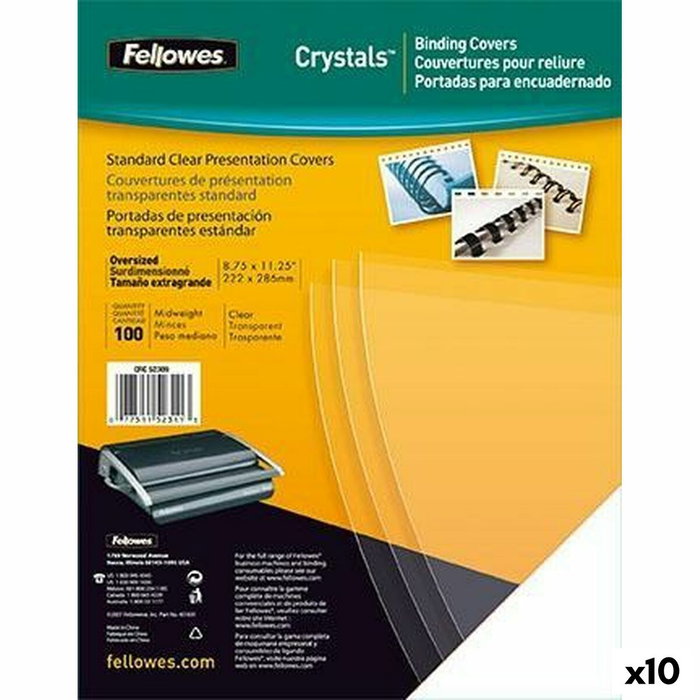 Fellowes Portadas de PVC A4 Transparente 180 Micras Pack 100 Unidades