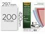 Fellowes Tapas de Encuadernación A3 PVC Transparente 200 Micras Pack de 100