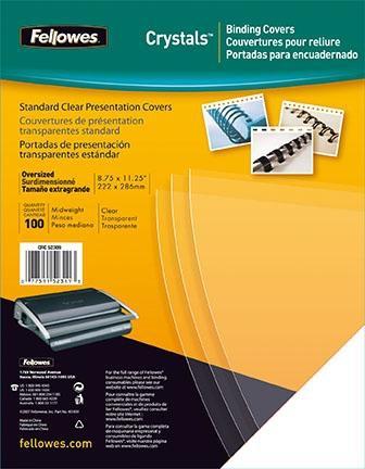 Fellowes Tapas de Encuadernación A3 PVC Transparente 200 Micras Pack de 100 Fellowes Tapas de Encuadernación A3 PVC Transparente 200 Micras Pack de 100