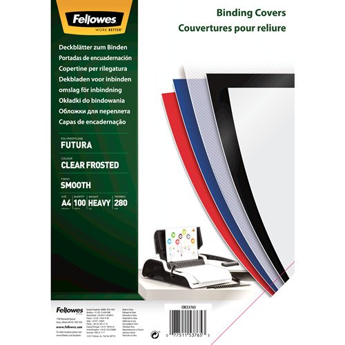 Fellowes Portadas de Encuadernación A4 Transparente Pack de 100