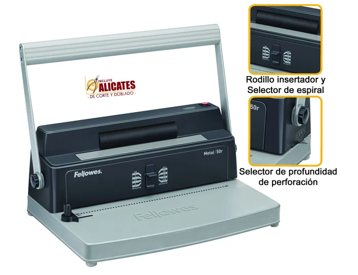 Fellowes Metal 50R Encuadernadora de Espiral Metálico Paso 5:1