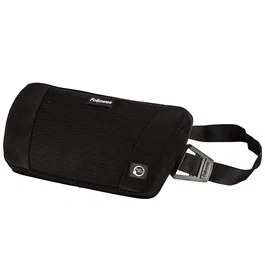 Fellowes Soporte Lumbar Plushtouch, Negro, Tela, 8026501, 90 mm de Ancho, 355 mm de Alto, 195 mm de Profundidad, 290 g