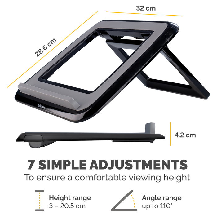 Fellowes I-Spire Series Soporte para Portátil Negro