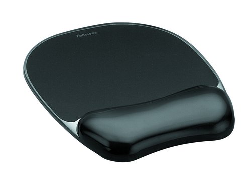Fellowes Alfombrilla Ergonómica con Reposamuñecas Gel Crystal Negro Fellowes Alfombrilla Ergonómica con Reposamuñecas Gel Crystal Negro
