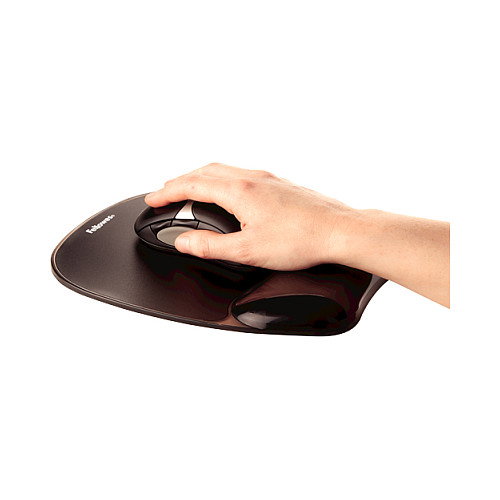 Fellowes Alfombrilla Ergonómica con Reposamuñecas Gel Crystal Negro Fellowes Alfombrilla Ergonómica con Reposamuñecas Gel Crystal Negro