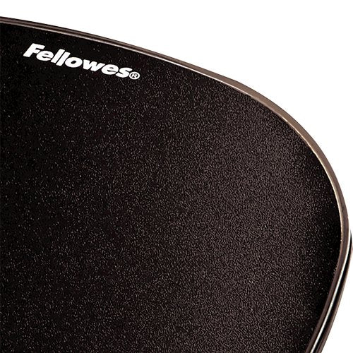 Fellowes Alfombrilla con Reposamuñecas Gel Crystal Negro Fellowes Alfombrilla con Reposamuñecas Gel Crystal Negro