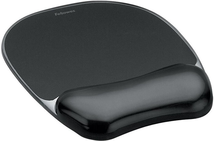 Fellowes Alfombrilla Ergonómica con Reposamuñecas Gel Crystal Negro Fellowes Alfombrilla Ergonómica con Reposamuñecas Gel Crystal Negro