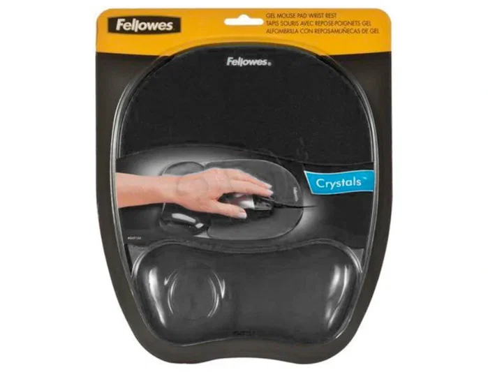 Fellowes Alfombrilla Ergonómica con Reposamuñecas Gel Crystal Negro Fellowes Alfombrilla Ergonómica con Reposamuñecas Gel Crystal Negro