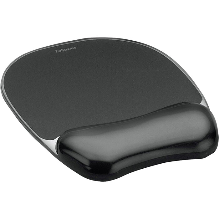 Fellowes Alfombrilla con Reposamuñecas de Gel Crystal Negro