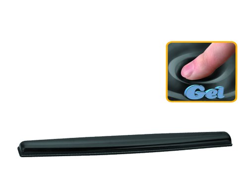 Fellowes Reposamuñecas de Gel Crystal para Teclado Negro Fellowes Reposamuñecas de Gel Crystal para Teclado Negro