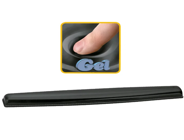 Fellowes Reposamuñecas de Gel para Teclado Color Negro 471x59x16 mm Fellowes Reposamuñecas de Gel para Teclado Color Negro 471x59x16 mm