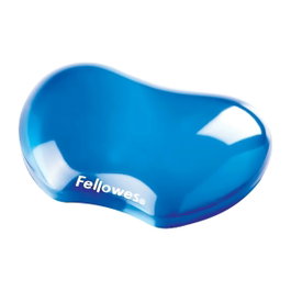 Fellowes Reposamuñecas de Gel Flexible Crystal Azul