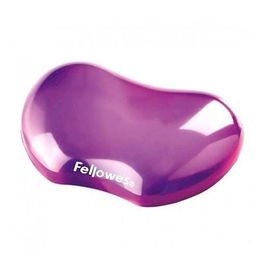 Fellowes Reposamuñecas Gel Flexible Crystal, Violeta, Antideslizante, Ergonómico
