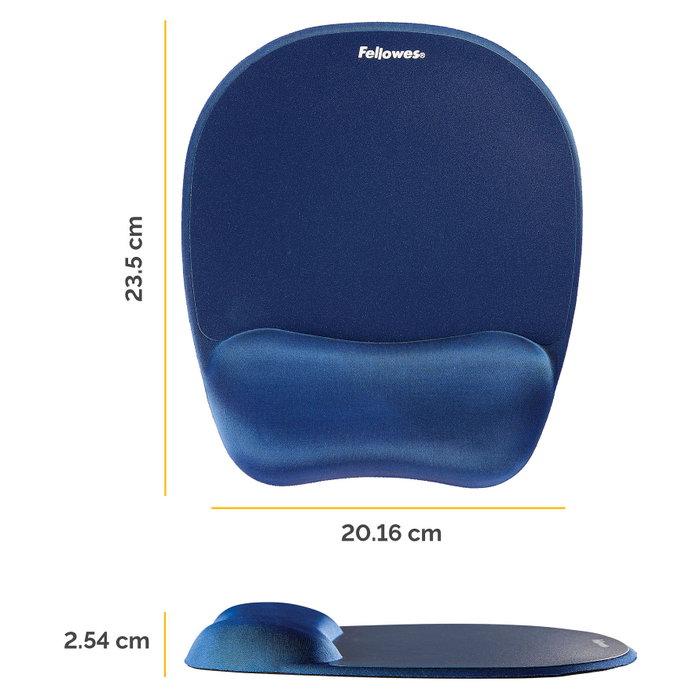Fellowes Alfombrilla con Reposamuñecas Memory Foam Azul