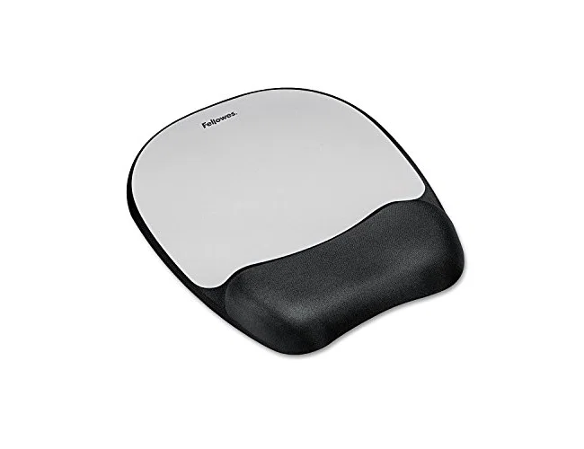 Fellowes Alfombrilla con Reposamuñecas Memory Foam Plateado