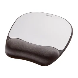 Fellowes Alfombrilla con Reposamuñecas Memory Foam, Plateado