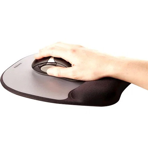 Fellowes Alfombrilla para Ratón con Reposamuñecas Memory Foam Plateado
