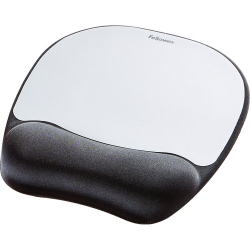 Fellowes Alfombrilla para Ratón con Reposamuñecas Memory Foam Plateado