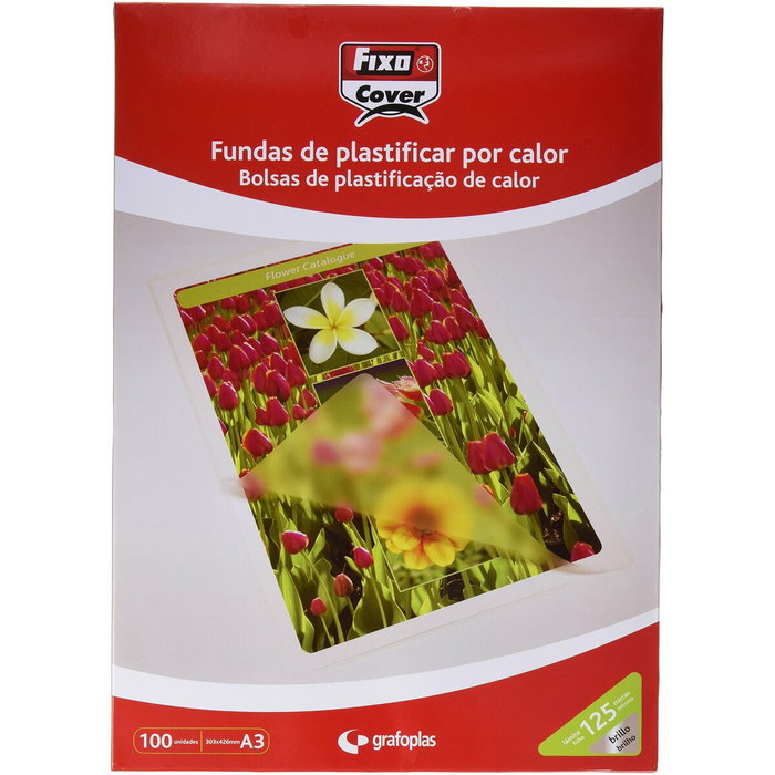 Fixo Fundas de Plastificar A3 Brillo 125 Micras Pack 100 UD Fixo Fundas de Plastificar A3 Brillo 125 Micras Pack 100 UD