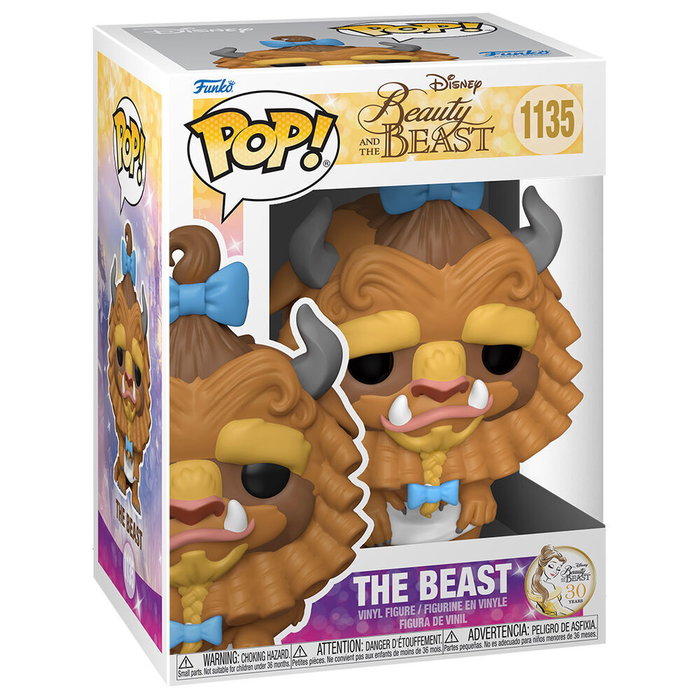 FUNKO Figura POP Disney La Bella y la Bestia Beast with Curls Figura Vinilo 9cm Caja Regalo
