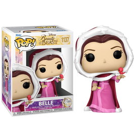 Funko Figura POP Disney La Bella y la Bestia Winter Belle Vinilo 9cm Caja Regalo