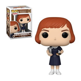 Funko - Funko Pop! Television: The Queen's Gambit - Beth Harmon con Trofeo, Figura de Vinilo Coleccionable (9 cm)