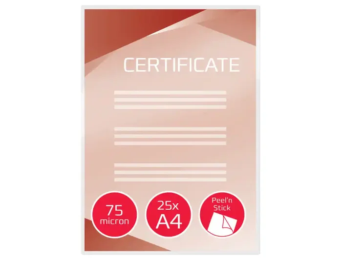 Gbc Bolsa de Plastificar Din A4 Autoadhesiva 2x75 mc Caja de 25 Unidades