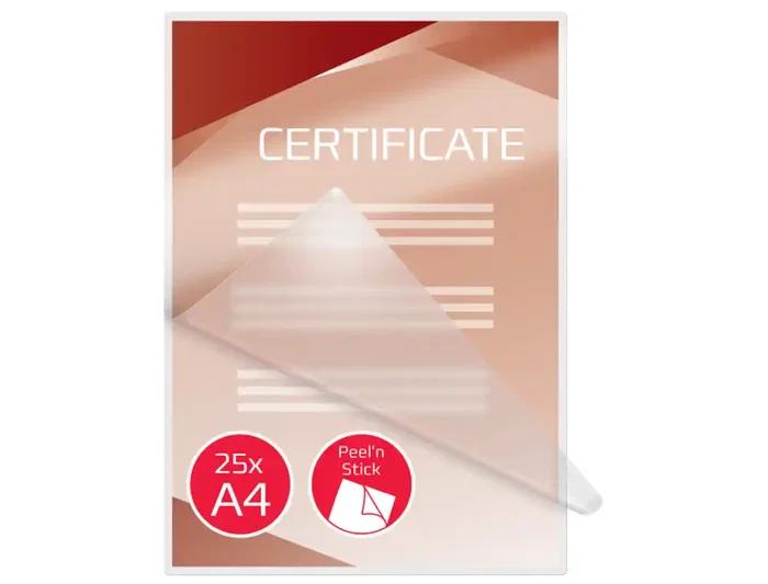 Gbc Bolsa de Plastificar Din A4 Autoadhesiva 2x75 mc Caja de 25 Unidades