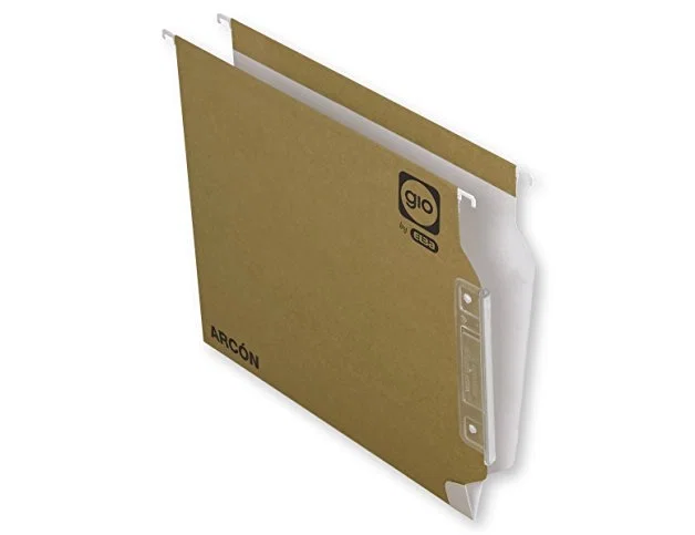 Gio Carpeta Colgante Visor Lateral A4 Kraft/Blanco Gio Carpeta Colgante Visor Lateral A4 Kraft/Blanco