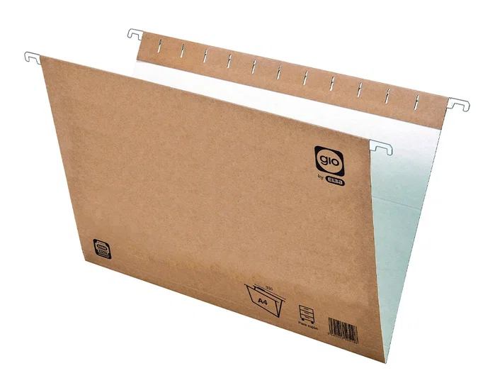 Gio Carpeta Colgante Visor Superior Cristal A4 Kraft y Blanco