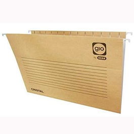 Gio Carpeta Colgante Visor Superior Cristal Kraft Bicolor Cartulina A4 Con Etiquetas - 25 Unidades