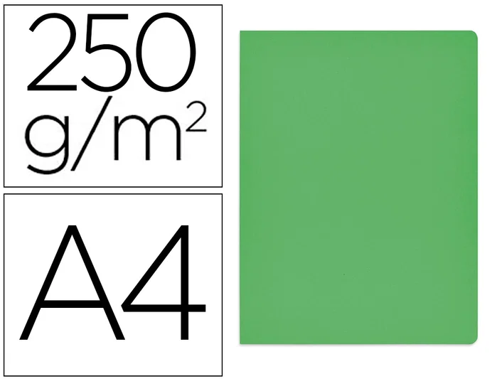 Gio Subcarpeta Simple de Cartulina Verde Intenso A4 Gio Subcarpeta Simple de Cartulina Verde Intenso A4