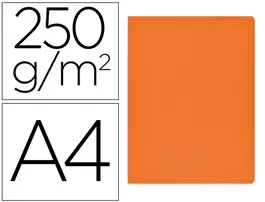 Gio Subcarpeta Cartulina Simple Intenso DIN A4 Naranja 230g/m2