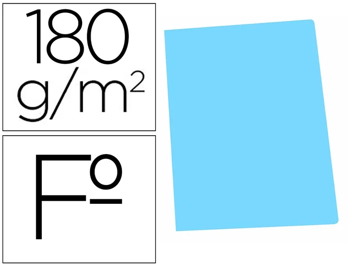 Gio Subcarpeta Simple de Cartulina Folio 180g Azul Pastel Gio Subcarpeta Simple de Cartulina Folio 180g Azul Pastel
